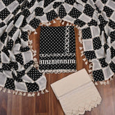 Cotton Black Unstitched Suit